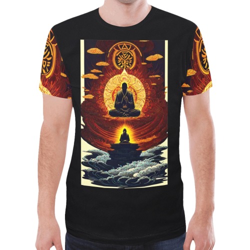 Shaolin Monk Fantasy Art 026 New All Over Print T-shirt for Men (Model T45)