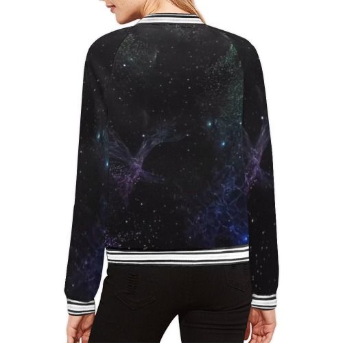 Qwiby All Over Print Bomber Jacket for Women (Model H21)
