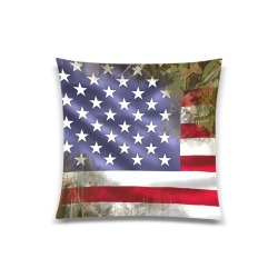 American_Flag-min Custom Zippered Pillow Case 20"x20"(Twin Sides)