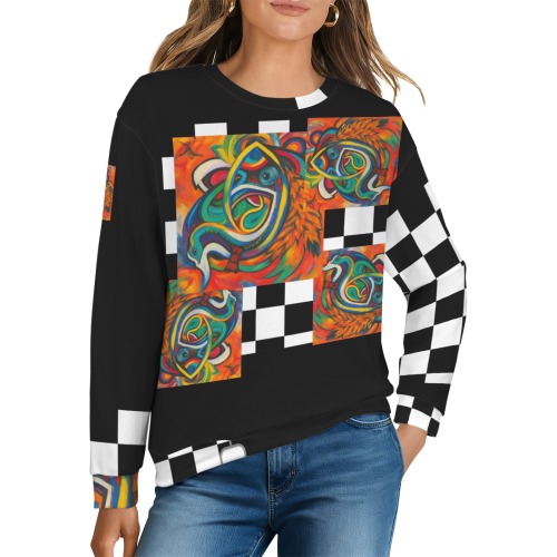 Directional Classic Black and White Checkerboard