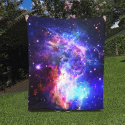 Mystical fantasy deep galaxy space - Interstellar cosmic dust Quilt 50"x60"