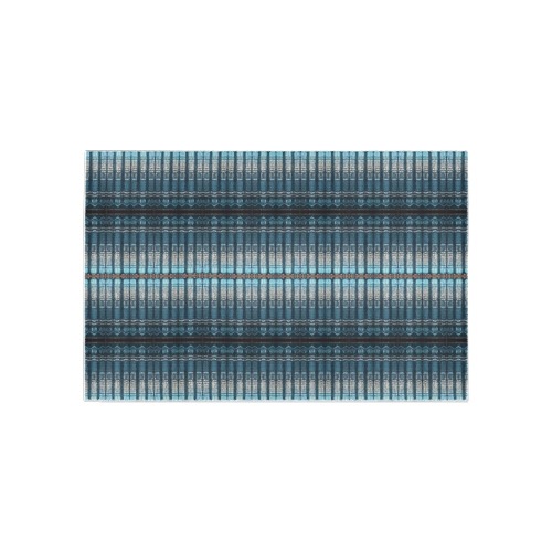 fabric pillar's, dark blue, repeating pattern Area Rug 5'x3'3''