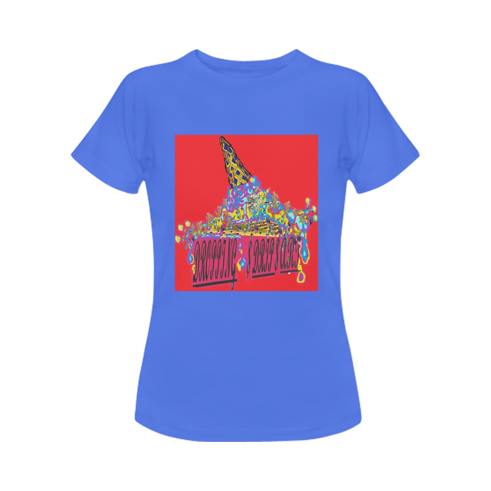 D.D.A.LOGO.BLU.RED. Women's T-Shirt in USA Size (Front Printing Only)