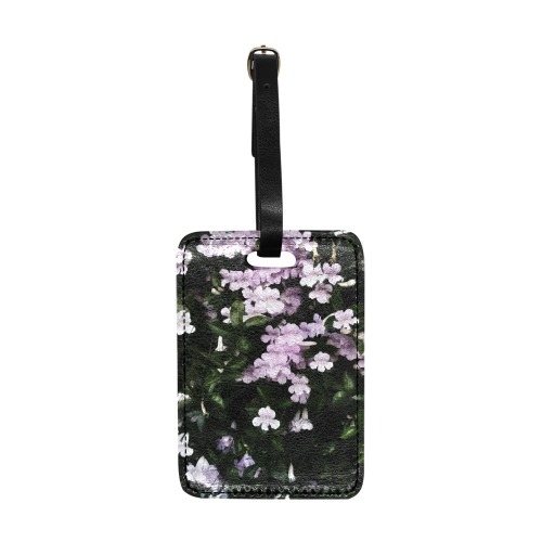 Trumpet Flowers Noir Luggage Tag