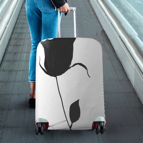 rose silhouette Luggage Cover/Large 26"-28"