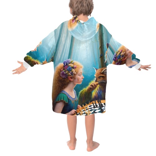 The Call of the Game 6_vectorized Blanket Hoodie for Kids