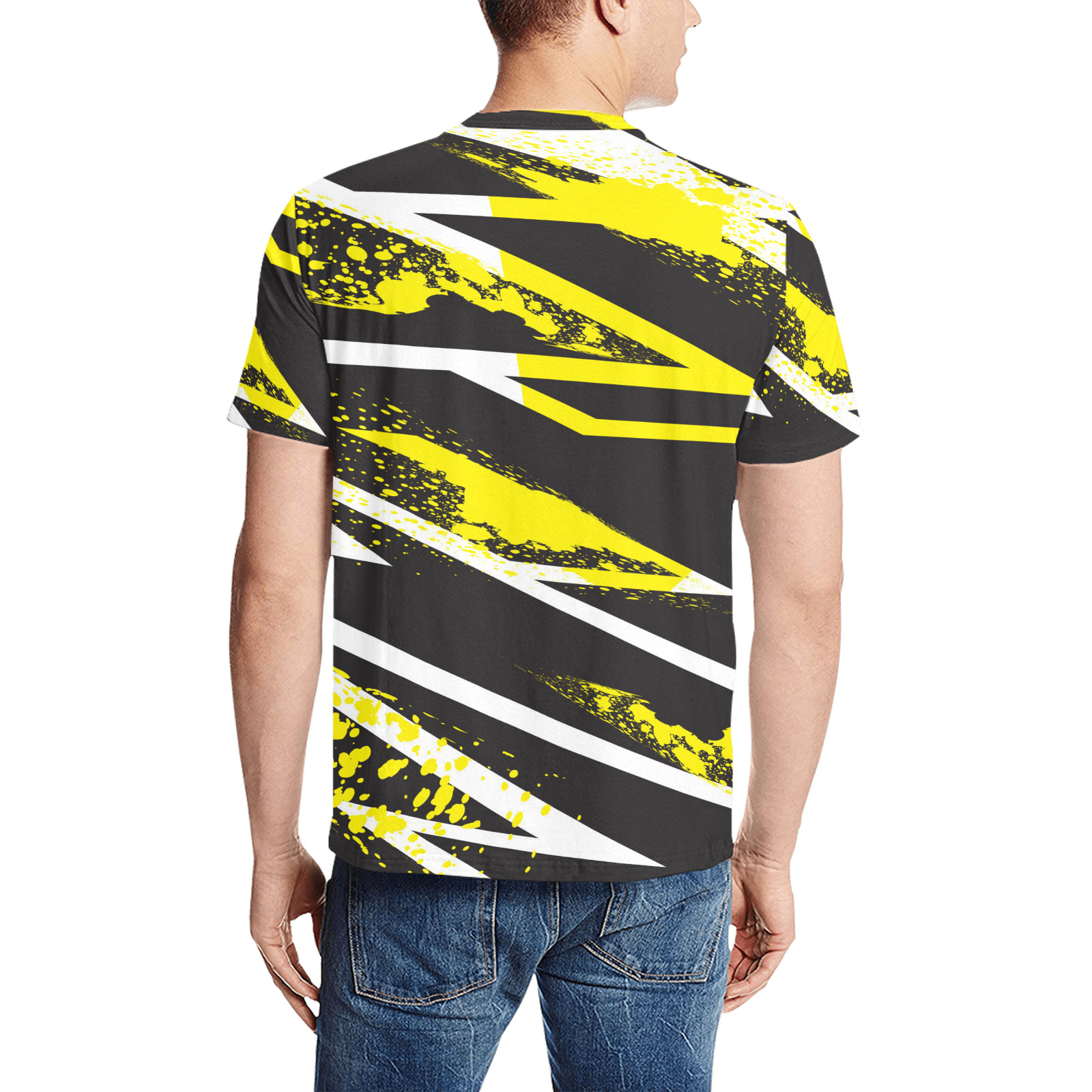 Abstract Unique Geometric.jpg Men's All Over Print T-Shirt (Random Design Neck) (Model T63)