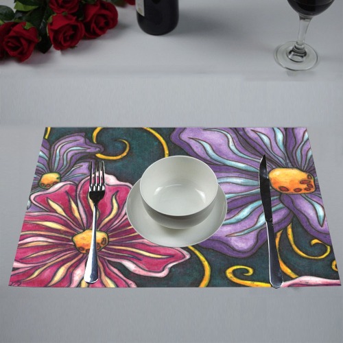 Boho Flowers Placemat 12’’ x 18’’ (Set of 4)