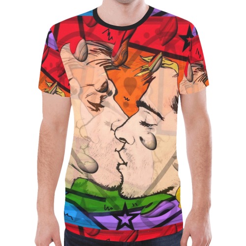 Men Gay Love by Nico Bielow New All Over Print T-shirt for Men (Model T45)