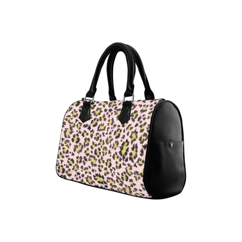 My pink leopard animal print Boston Handbag (Model 1621)