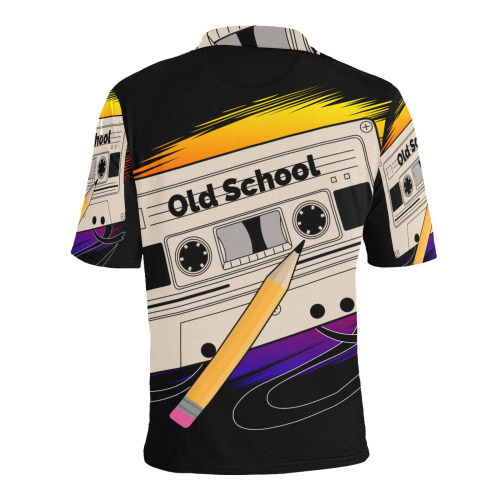 Old School Memories Men's All Over Print Polo Shirt (Model T55)