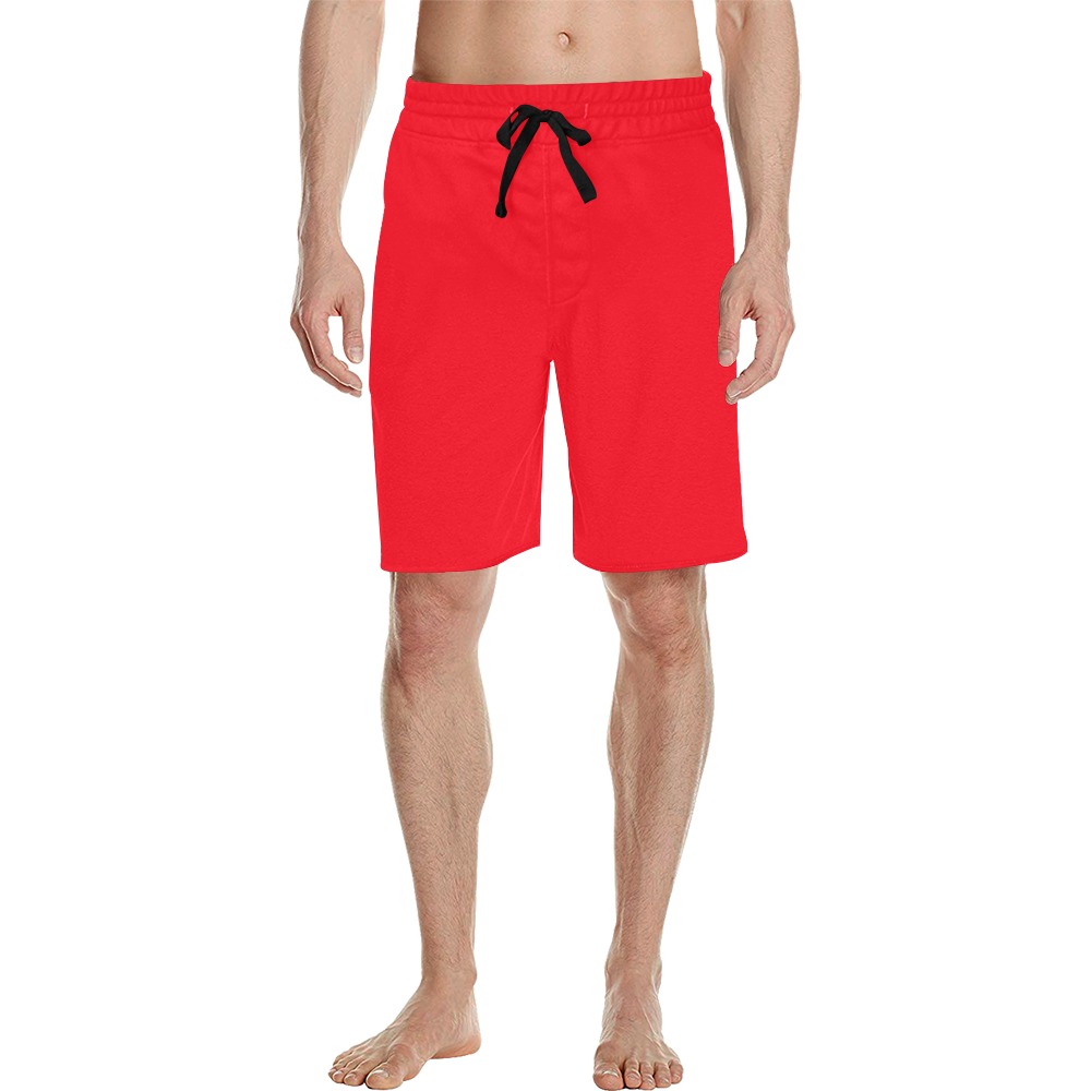 red Men's All Over Print Casual Shorts (Model L23)