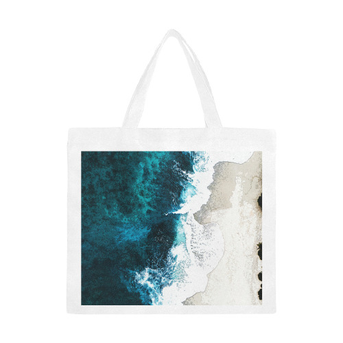 Ocean And Beach Canvas Tote Bag/Large (Model 1702)