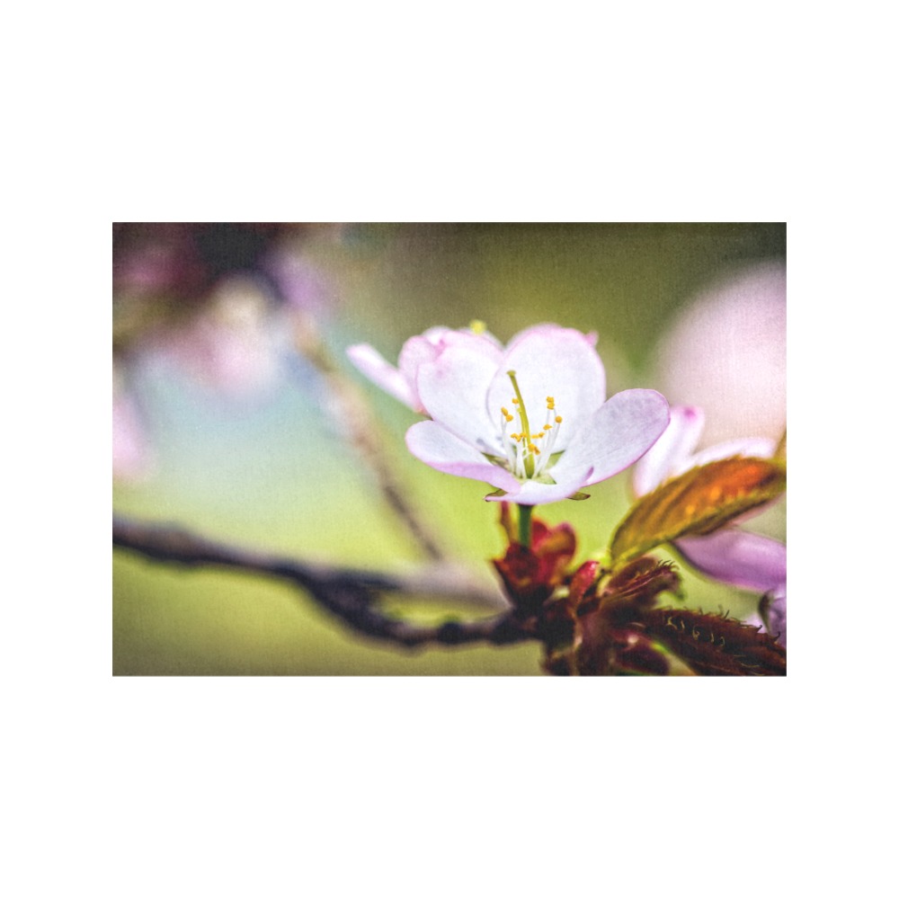 Pleasant sakura cherry flowers on a sunny day. Placemat 12’’ x 18’’ (Set of 6)