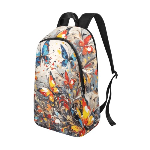 Decorative floral ornament and awesome butterflies Fabric Backpack for Adult (Model 1659)