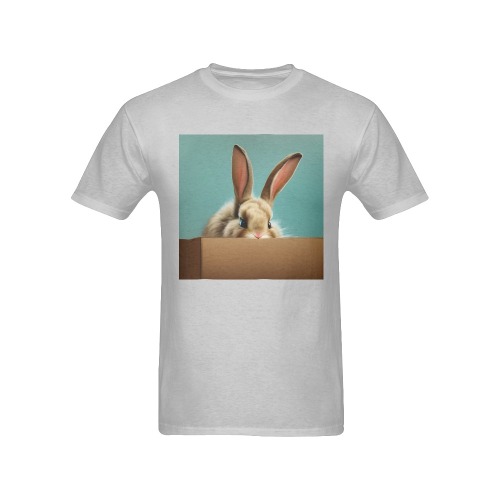 Bunny in a Box Men's T-Shirt in USA Size (Front Printing Only)