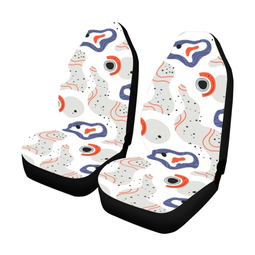 Elegant Abstract Mid Century Pattern Car Seat Covers (Set of 2)