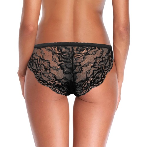 GROOVY FUNK THING FLORAL Women's Lace Panty (Model L41)