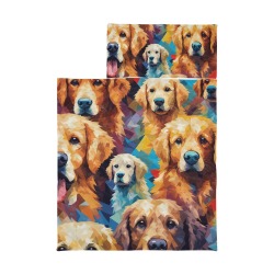 Texture of golden retriever dogs, digital art. Kids' Sleeping Bag