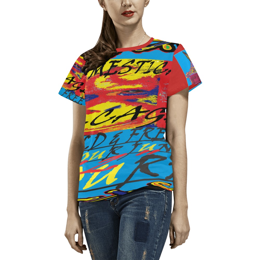 ZL.BCKBYSELF All Over Print T-Shirt for Women (USA Size) (Model T40)
