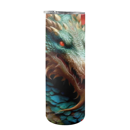 Dragon world tumbler 20oz Tall Skinny Tumbler with Lid and Straw