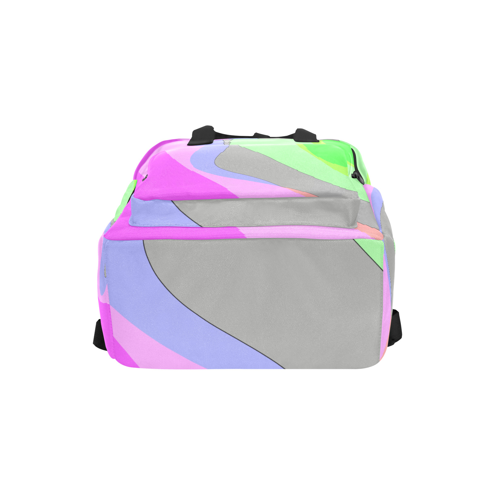 Abstract 703 - Retro Groovy Pink And Green Twin Handle Backpack (Model 1732)