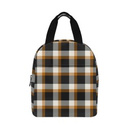 Classic Plaid (Tan) Zipper Lunch Bag (Model 1720)