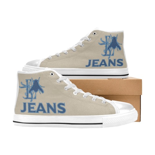 Jeans Collectable Fly Women's Classic High Top Canvas Shoes (Model 017)