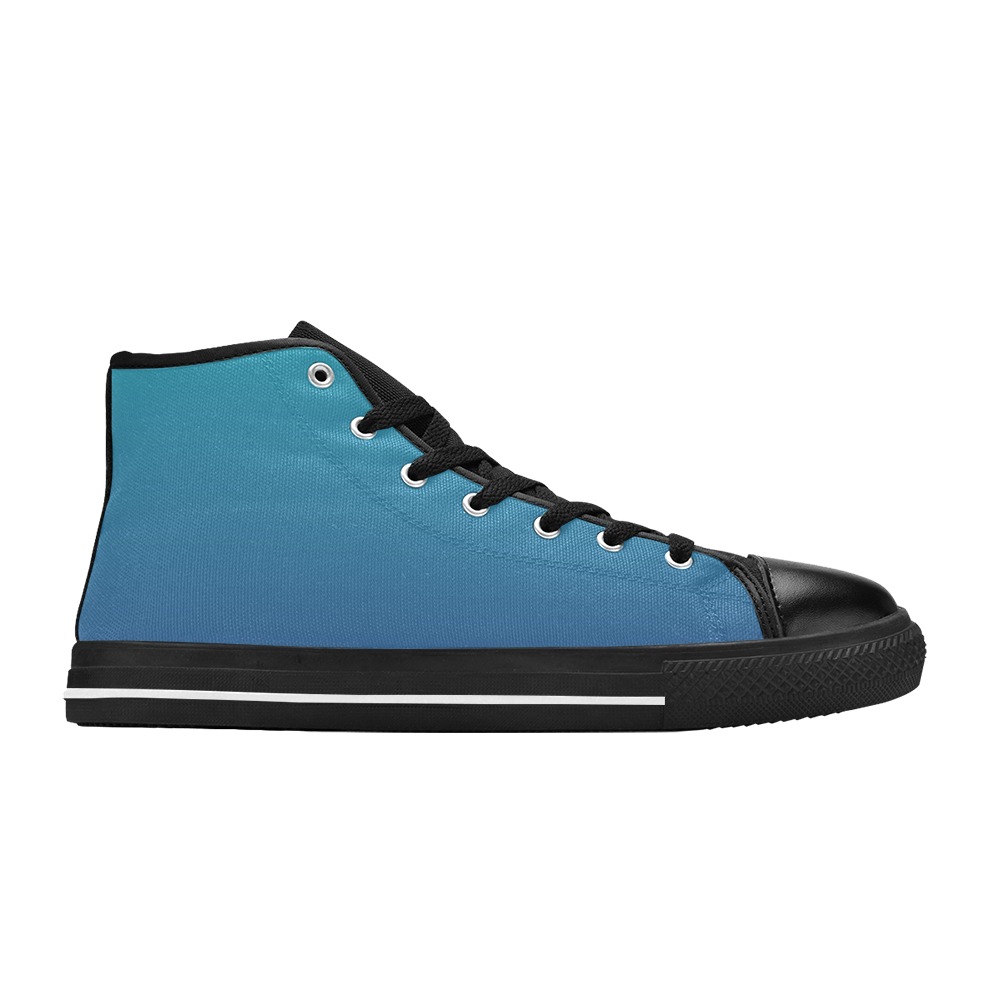 blu maub High Top Canvas Shoes for Kid (Model 017)
