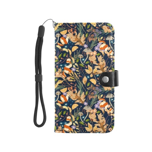 Wild fall autumnal 22-01 Flip Leather Purse for Mobile Phone/Large (Model 1703)