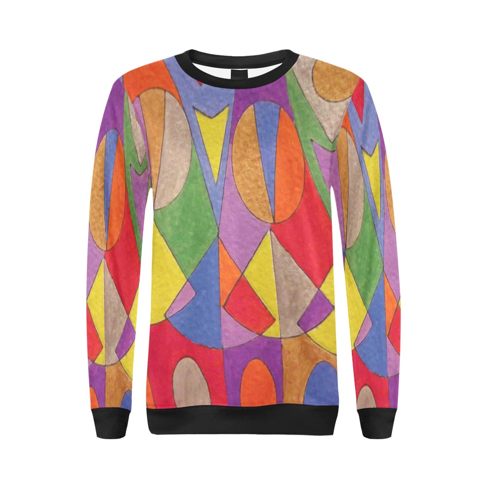 Abstract Acrylic 1 All Over Print Crewneck Sweatshirt for Women (Model H18)