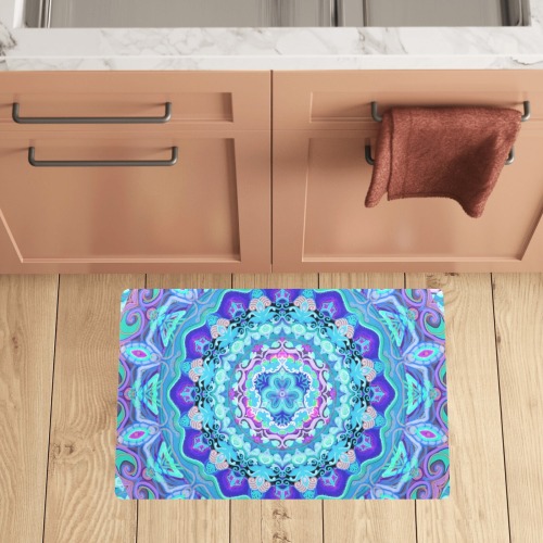 russian mandala 21 Kitchen Mat 28"x17"