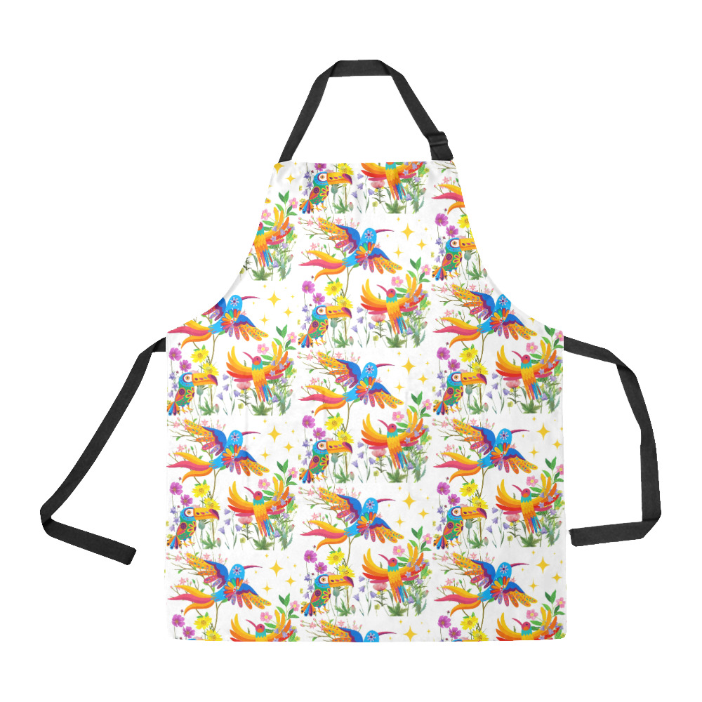 Birds of Paradise Pattern All Over Print Apron