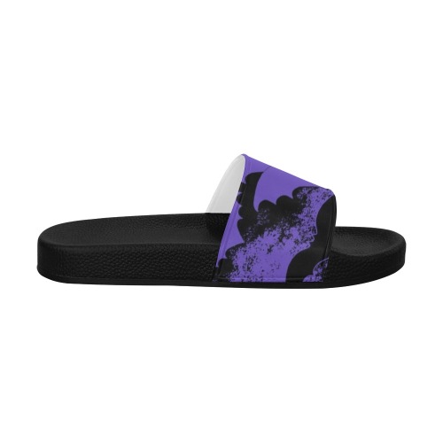 Bats In Flight Purple Women's Slide Sandals (Model 057)