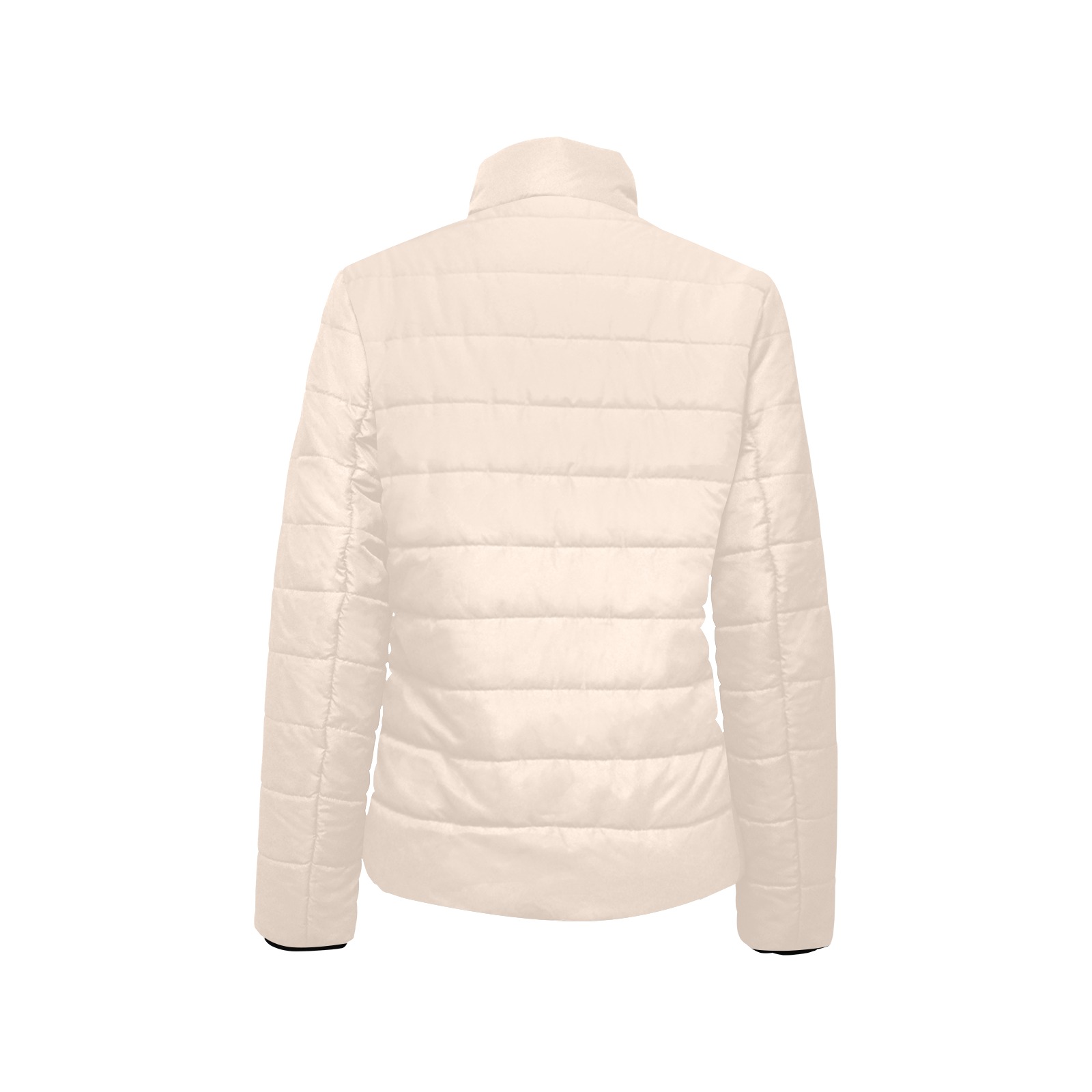 color champagne pink Women's Stand Collar Padded Jacket (Model H41)