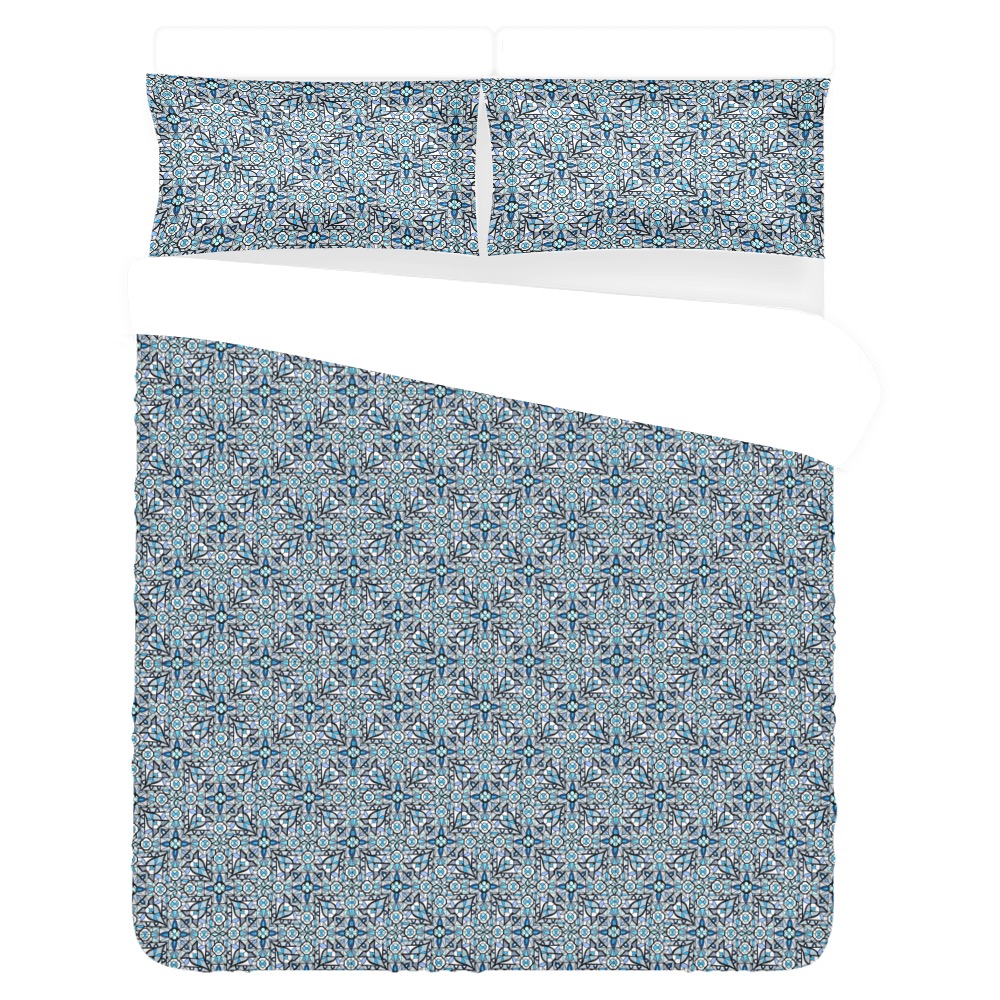 Moody Blue 3-Piece Bedding Set
