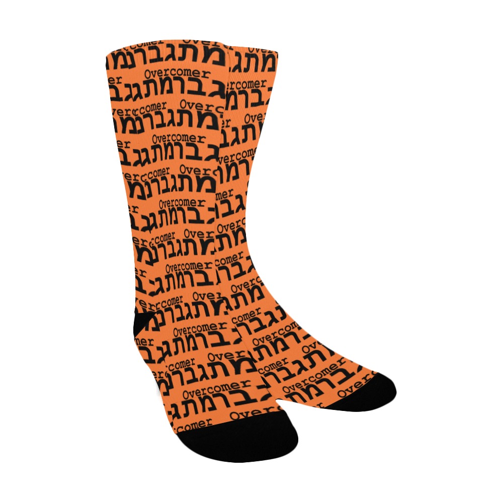 Overcomer Socks Orange Women Women's Custom Socks