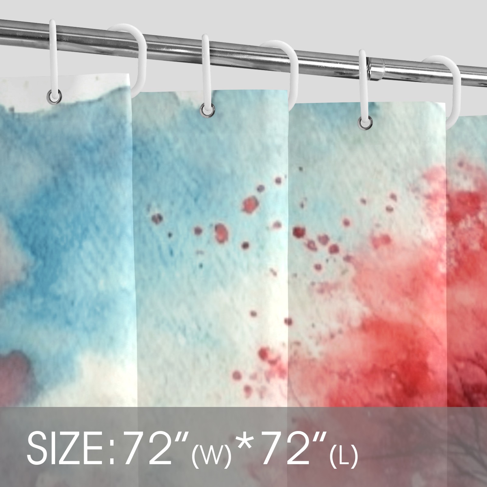 Red Tree and Poppy Flowers Shower Curtain Shower Curtain 72