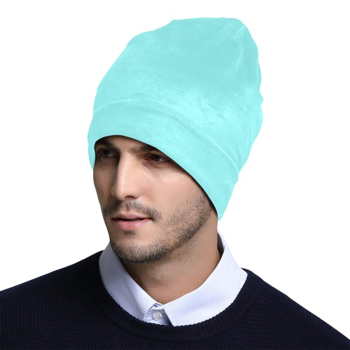 color ice blue All Over Print Beanie for Adults