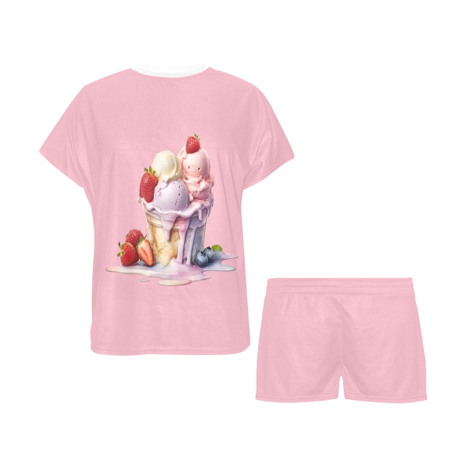 Ice cream Women's Short Pajama Set