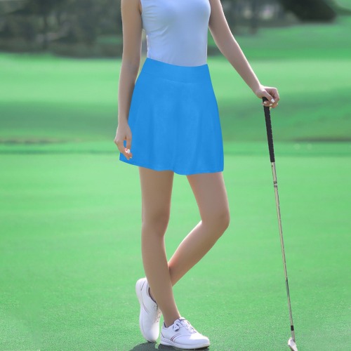 Blue Women's Athletic Skirt (Model D64)