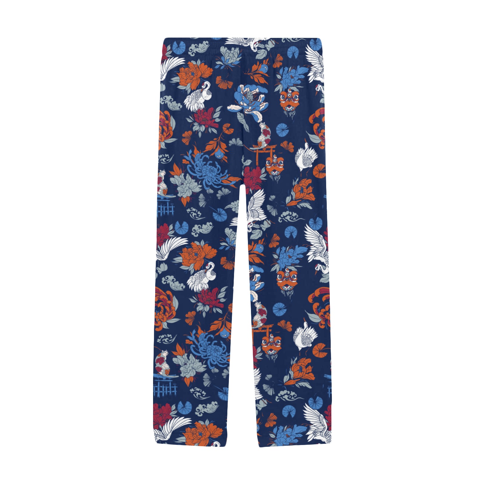 Florid dark asian nature Men's Pajama Trousers