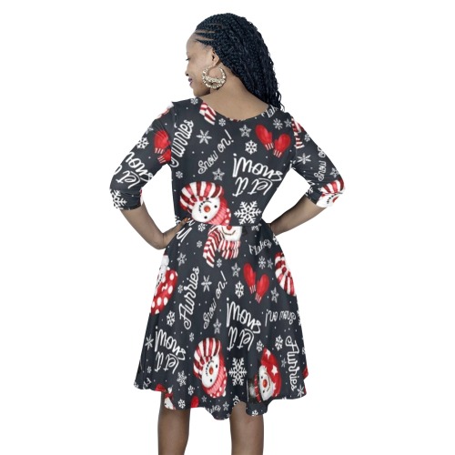 FSRRC Half Sleeve Skater Dress (Model D61)