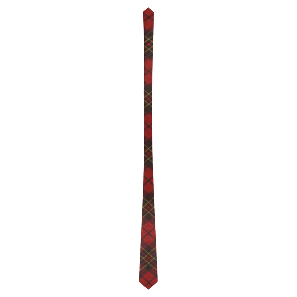 Red tartan plaid winter Christmas pattern holidays Classic Necktie (Two Sides)