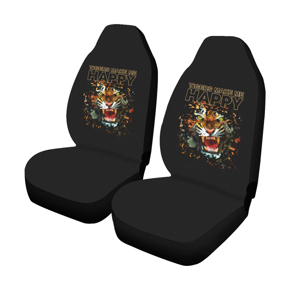 Tigers Make Me Happy Car Seat Covers (Set of 2)