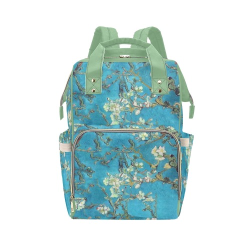 Van Gogh's Almond Blossom Multi-Function Diaper Backpack/Diaper Bag (Model 1688)