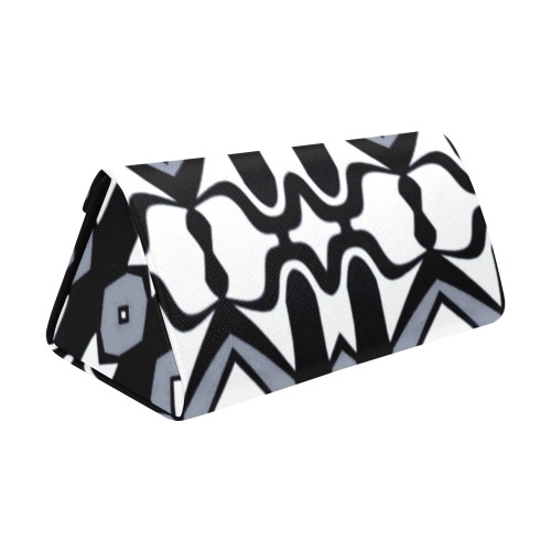 Black-and-White-Pattern Custom Foldable Glasses Case