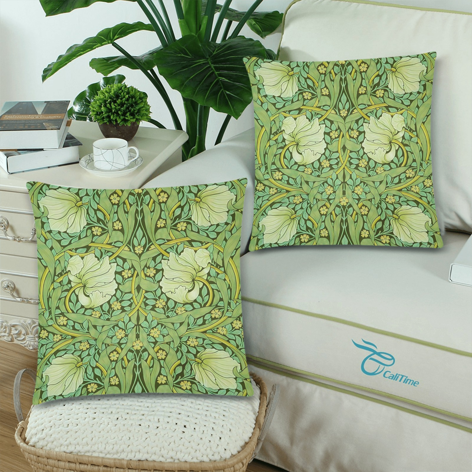 William Morris - Pimpernel Custom Zippered Pillow Cases 18"x 18" (Twin Sides) (Set of 2)