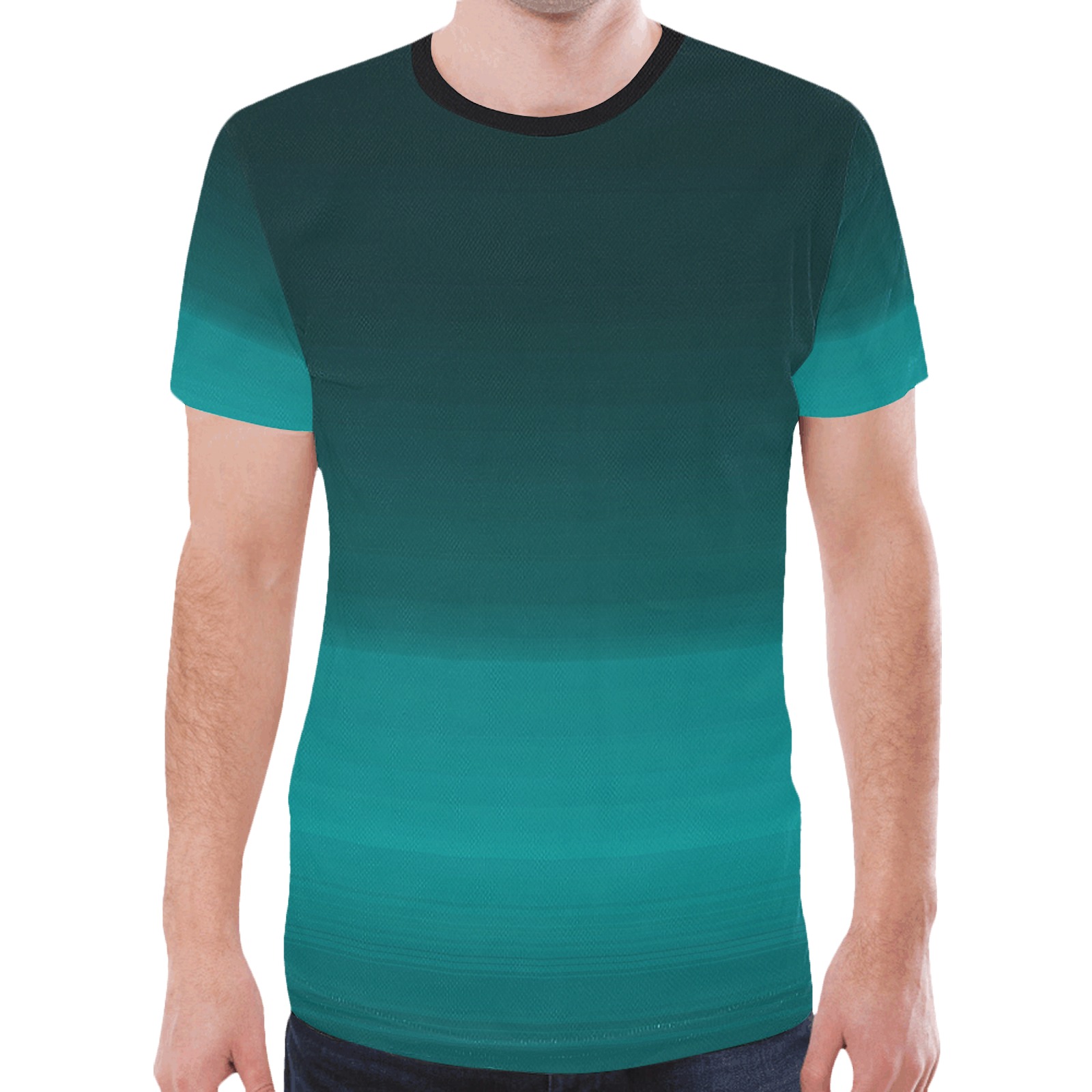 blu blk New All Over Print T-shirt for Men (Model T45)