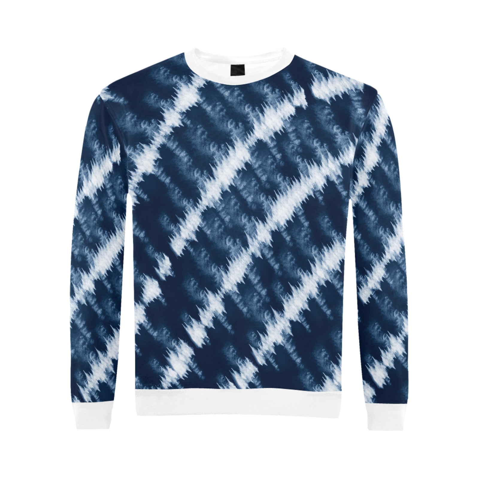Indigo Tie dye 023 All Over Print Crewneck Sweatshirt for Men (Model H18)